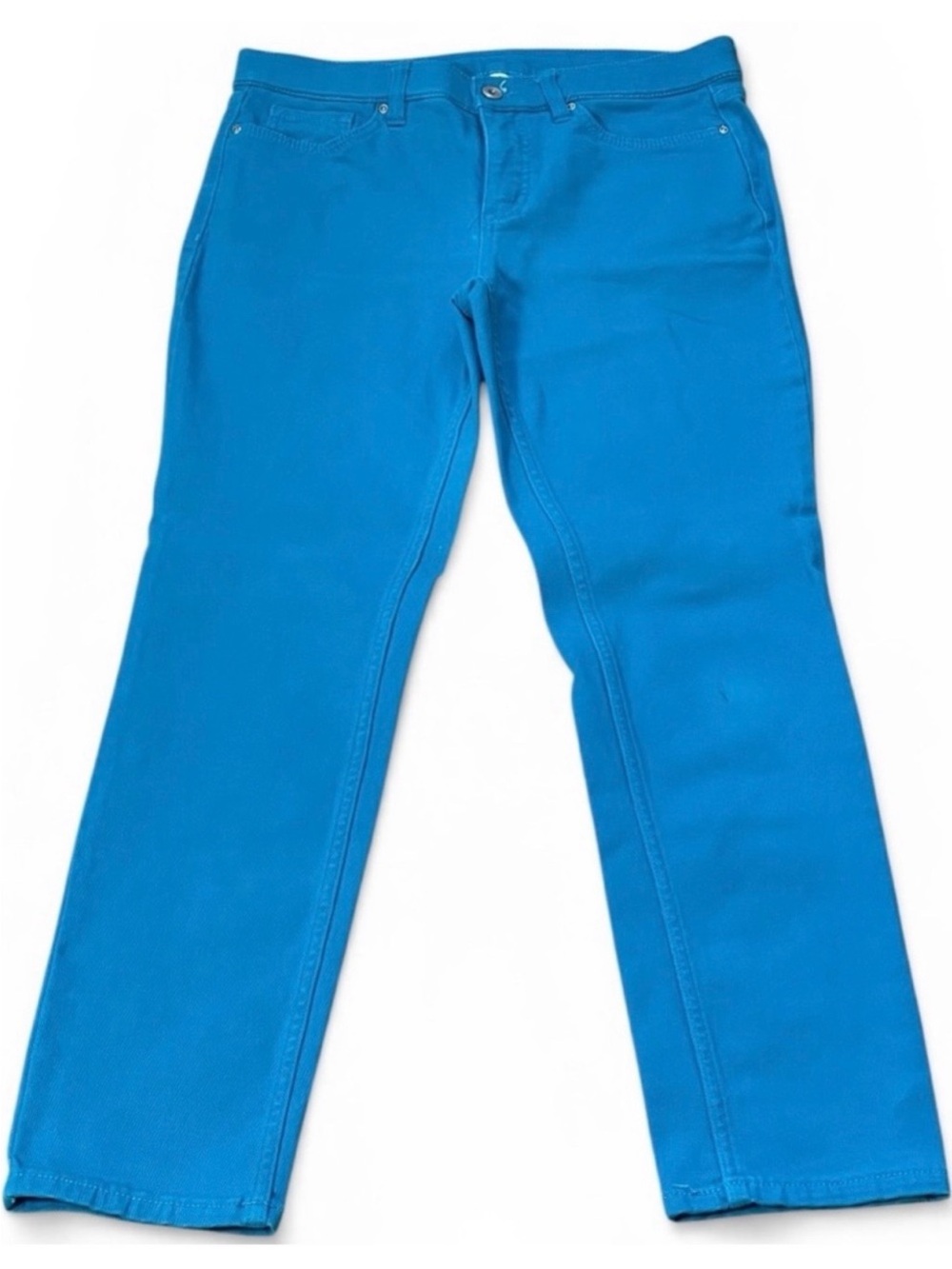 Denim & Company Cobalt Blue Stretch Straight Leg Jeans Women’s 6